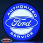 Preview: Leuchtschild Authorized Ford Service Leuchtreklame Hot Rod Mustang