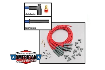 Zündkabel Set MSD Super Conductor Rot 8,5mm 0-180° HEI / STD Kontakte
