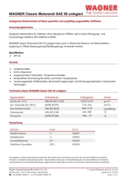 Preview: Motoröl SAE 50 Wagner Classic unlegiert 5 Liter Oldtimer Flathead Engine Oil