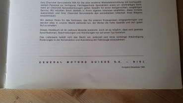 Preview: Betriebsanleitung Chevrolet 1964 in Deutsch Schweiz