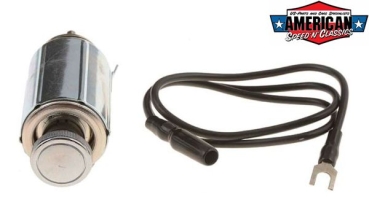 Preview: Zigarettenanzünder Chrom Universal Oldtimer Hot Rod US Fahrzeug Classics Car