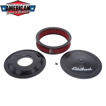 Luftfilter 14x3" Edelbrock Pro Flow Serie Schwarz 15,9mm Abgesenkt 1225