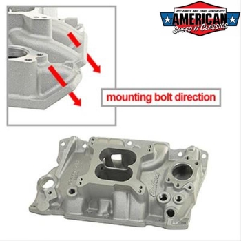 Preview: Ansaugbrücke Edelbrock Chevrolet -1995 229 262 V6 Ansaugspinne Ansaugplatte