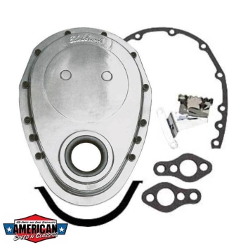 Steuerkettendeckel Chevrolet 283-350 Edelbrock Aluminum Small Block Timing Gear Cover