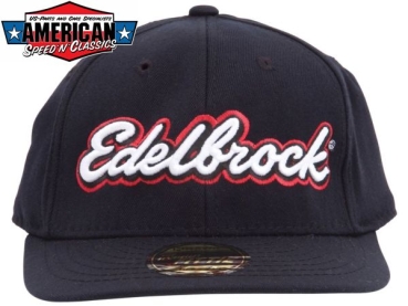 Preview: Edelbrock Baseball Cap Schwarz Flexfit Gr. M - L 56 - 59cm