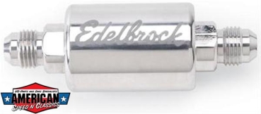 Preview: Benzinfilter Edelbrock High Flow Aluminium Inline für 8128