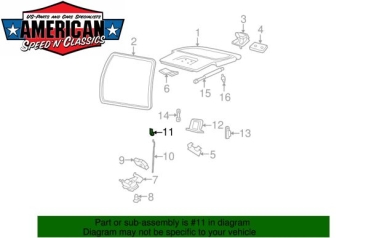 Preview: Lock Knob Retainer Ford 1980-2019 Door Lock Rod Clip E6AZ-5421952-A