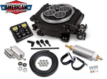 Preview: Holley Sniper EFI Einspritzanlage Kit Schwarz mit Benzinpumpe u. Display