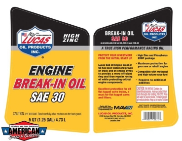 Preview: Motoröl SAE30 Lucas Oel Zink ZDDP Einlauföl Nockenwelle Break-In Oil 5.0Ltr. 10631