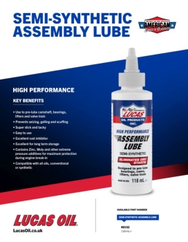 Preview: Engine Assembly Prelubes Lucas Oil Camshaft break-in 118ml