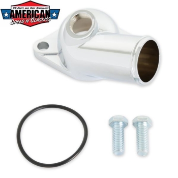 Thermostatgehäuse Chevrolet 1967-78/79 Chrom 45° Small Block Big Block Mr.Gasket