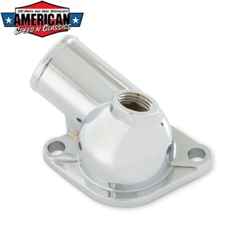 Preview: Thermostatgehäuse Chevrolet 1967-78/79 Chrom 45° Small Block Big Block Mr.Gasket