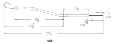 Mr. Gasket Engine Oil Dipstick Olds V8 6925 Mr. Gasket Engine Oil Dipstick Olds V8 6925
