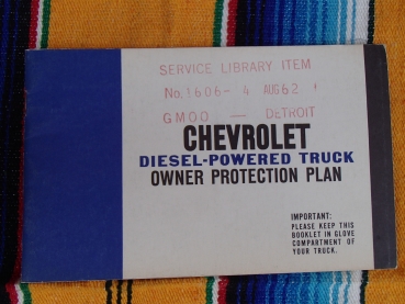 Owner Protection Plan Chevrolet 1962 Diesel Truck