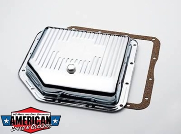 Preview: Getriebeölwanne TH350 Chrom inkl. Dichtung Chevrolet GM TH-350 Getriebe RPC R9122
