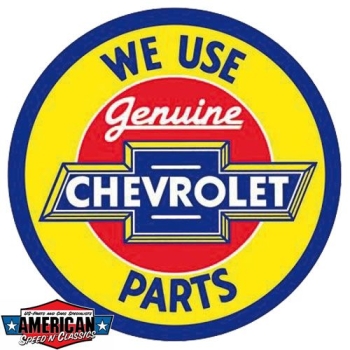 Sign - Chevrolet We Use Genuine Parts - Hot Rod Kustom Speedshop