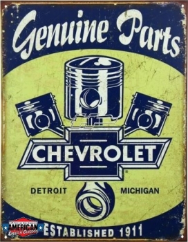 Blechschild - Chevrolet Super Service  - 40x31cm Hot Rod Werkstatt Kustom