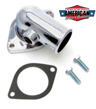 Preview: Thermostatgehäuse Ford 1957-76 390-429cui FE Chrom 90°