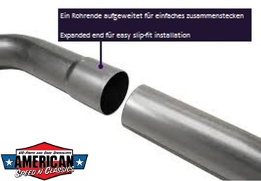 Preview: Exhaust Tubing Straight  2,25" 57,1mm - 45" 115cm Steel