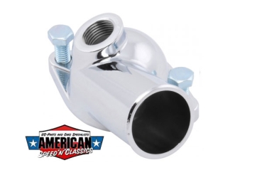 Thermostatgehäuse 45° Chevrolet Small & Big Block 1/2" NPT Chrom Water Neck