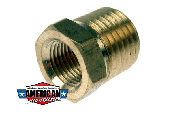 American Speed 'n' Classics - Bremsleitung Verbinder 1/4 Außen auf 1/8  Innen Adapter Fitting