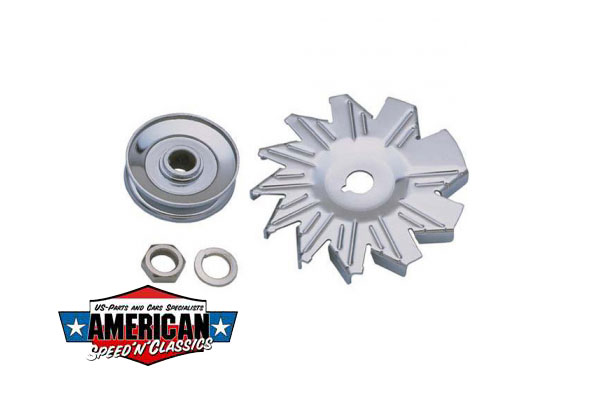 American Speed 'n' Classics - Riemenscheibe Lichtmaschine mit Flügel Ford  GM Universal R9446