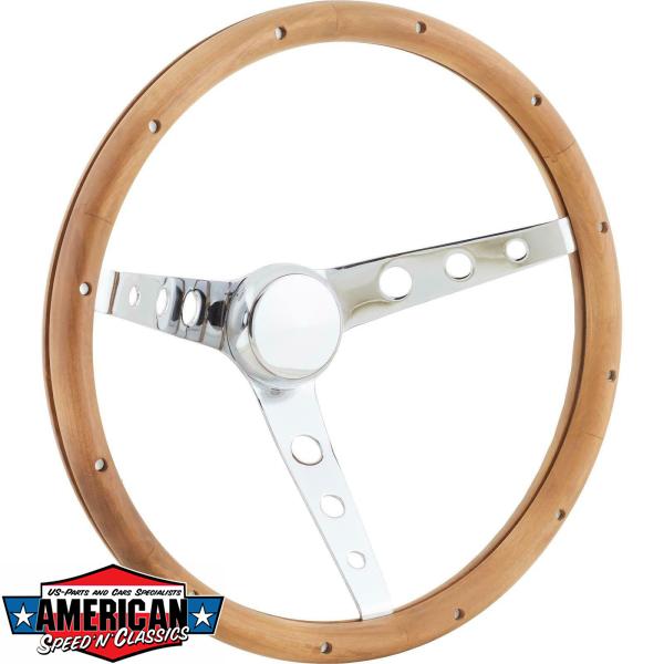 American Speed 'n' Classics - Grant Lenkrad - Classic Wood Steering Wheels  38cm