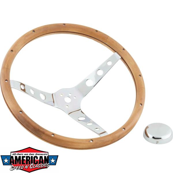 American Speed 'n' Classics - Grant Lenkrad - Classic Wood Steering Wheels  38cm