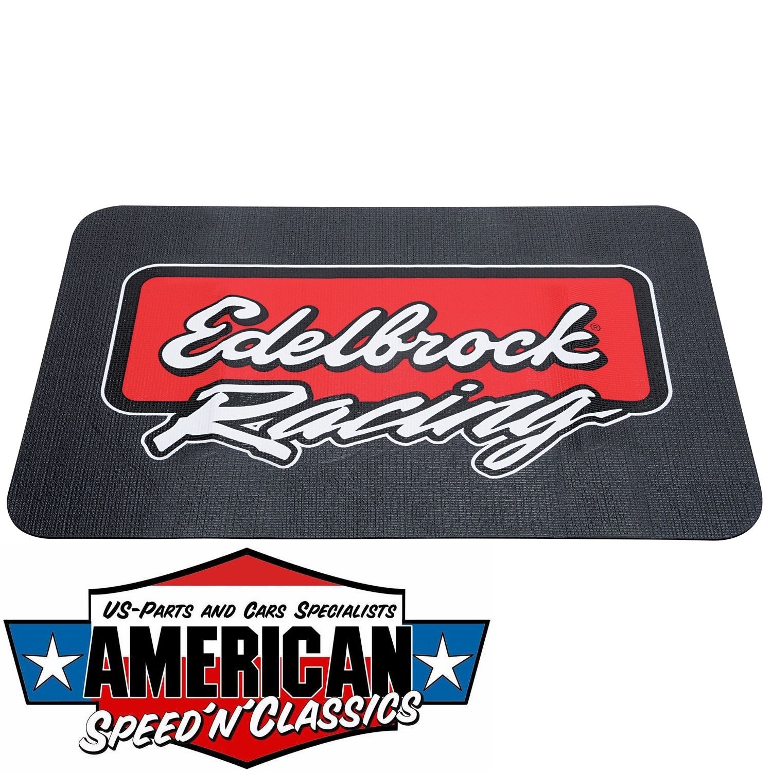 American Speed 'n' Classics - Edelbrock Racing Kotflügelmatte  Kotflügelschoner Schutzmatte Fender Cover