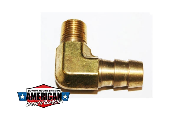 Anschlussnippel 90° 1/4" NPT auf 3/8" Schlauch