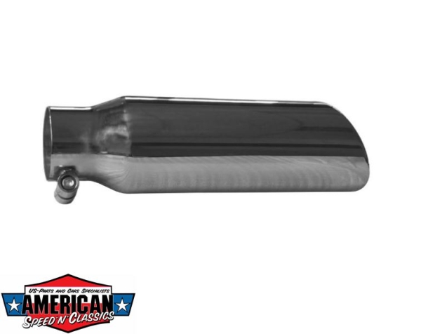 Auspuffendrohr 2.5" 63,5mm Edelstahl Poliert 3.5" Ausgang Länge 12" Universal Endrohr