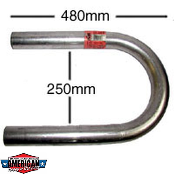 Rohrbogen 2,25" 57,1mm 180° Stahl Auspuffrohr U-förmig