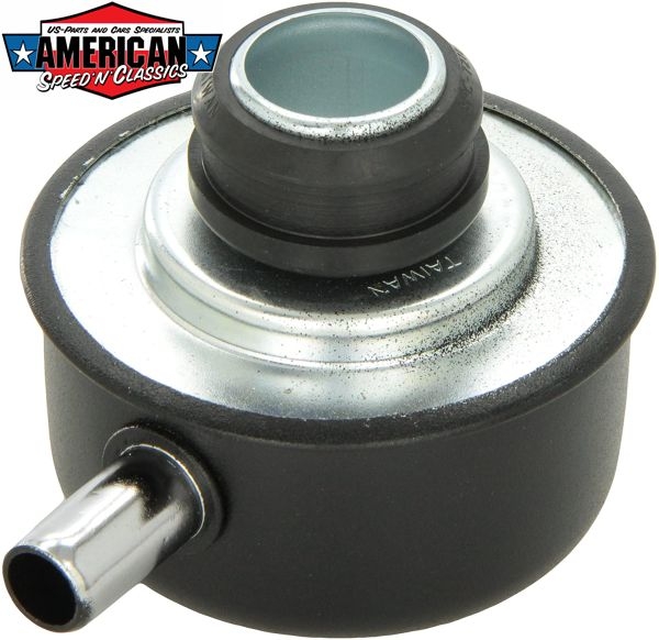 Entlüfter Schwarz 1" für 1,25" Edelbrock PCV Kurbelwellengehäuseentlüftung Breather Cap