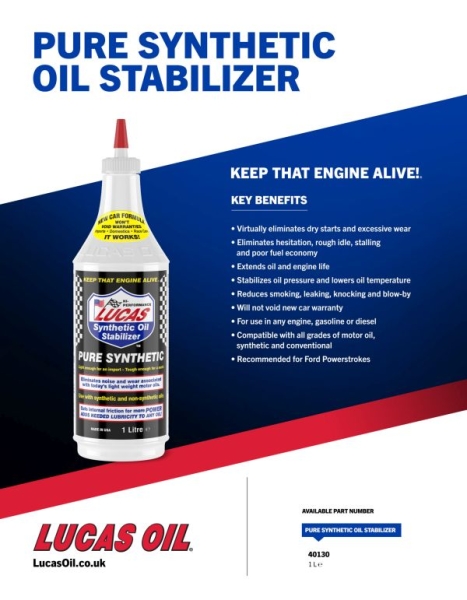 Pure Synthetic Oil Stabilizer Lucas 1.0Ltr