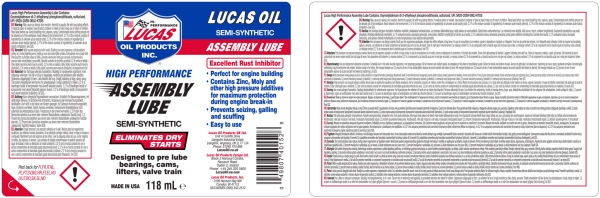 Engine Assembly Prelubes Lucas Oil Camshaft break-in 118ml