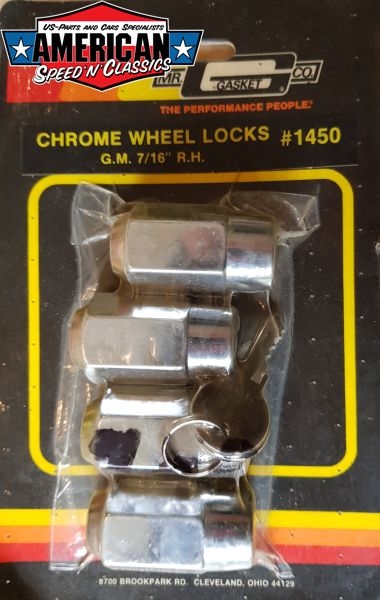 Felgenschloss Set GM 7/16" Chrom - Wheel Locks Mr.Gasket