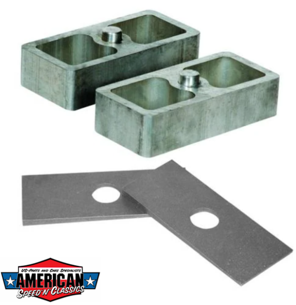 Lowering Block Kit 1" mit 2° Keilen Blattfeder Höher- / Tieferlegung Universal
