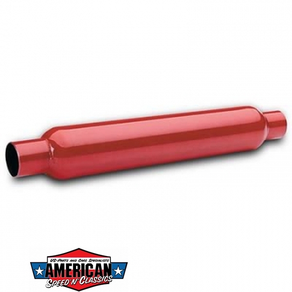 Auspuffbirne Cherry Bomb 2,5" 63,5mm Durchgangsdämpfer Red Hot Auspuff Birne
