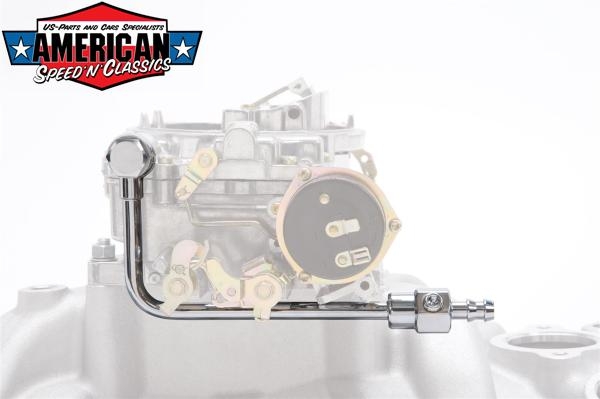 Benzinleitung Chrom Edelbrock Performer & AVS Thunder Vergaser