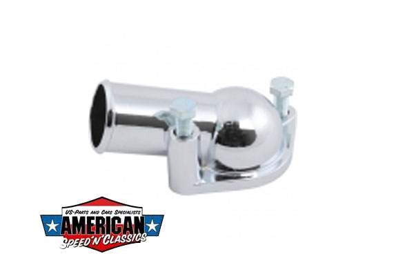 Thermostatgehäuse Chrom 45° Chevrolet SB BB 305 350 454 Water Neck